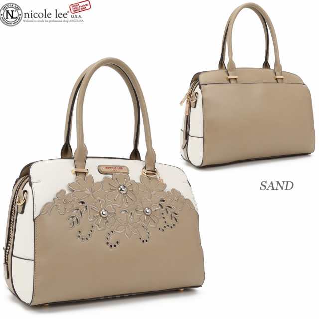数量限定 NICOLE LEE ニコールリー EMB16466 CASSIA レディース フラワー バイカラー ハンドバッグ ミニボストン ショルダー 春夏秋冬 ビーガンレザー ヴィーガン 30代 40代 20代 サステナブル SDGs シンプル インスタ プレゼント 贈り物 お洒落の通販は