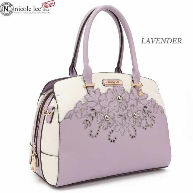 数量限定 NICOLE LEE ニコールリー EMB16466 CASSIA レディース フラワー バイカラー ハンドバッグ ミニボストン ショルダー 春夏秋冬 ビーガンレザー ヴィーガン 30代 40代 20代 サステナブル SDGs シンプル インスタ プレゼント 贈り物 お洒落の通販は