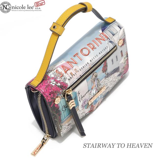 数量限定 NICOLE LEE ニコールリーPRT7406 レディース ハンドバッグ ビジュー フラワー ミニバッグ ショルダー 春夏秋冬 ビーガンレザー ヴィーガン 30代 40代 20代 サステナブル SDGs 飛行機 トラベル 花柄 フローラル お財布バッグ　ニコルリー 数量限定 NICOLE LEE ニコールリーPRT7406 レディース ハンドバッグ