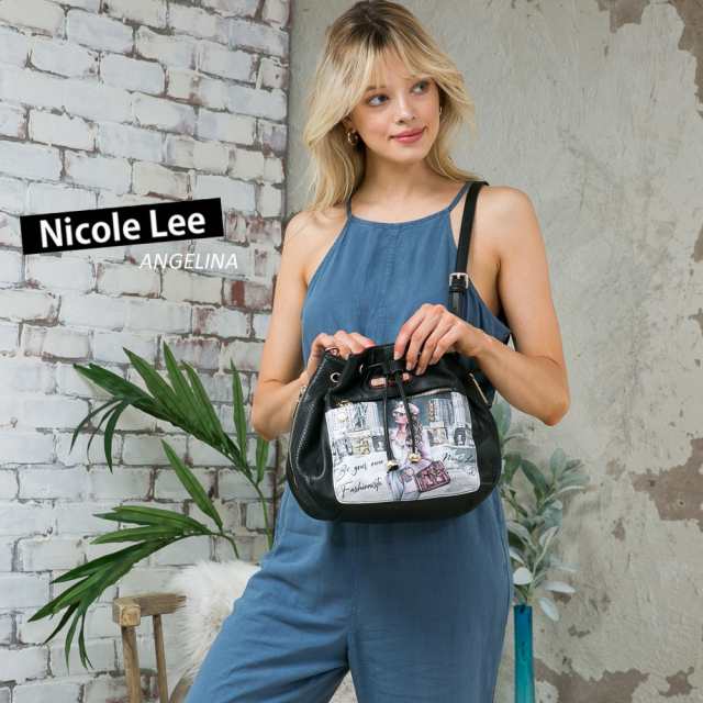 数量限定 NICOLE LEE ニコールリー SS16668 SARA IS SOFT BUT STRONG レディース 巾着バッグ ミニバッグ ショルダー 小さめ ビーガンレザー ヴィーガン 人気 30代 40代 20代 SDGs サステナブル 旅行 貴重品入 ブラック スモールバッグ メッシュの通販は