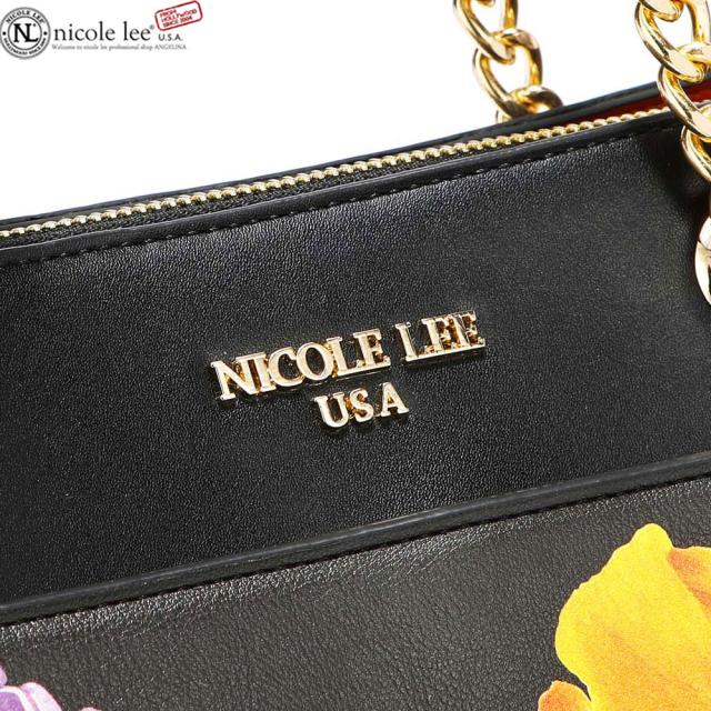 数量限定 NICOLE LEE ニコールリー BMV16511 BE MY VALENTINE レディース レトロモダンフラワー フローラル 花柄 ショルダーバッグ 春夏秋冬 ビーガンレザー ヴィーガン 人気 手帳 30代 40代 20代 SDGs サステナブル チェーンショルダー 宝石ビジュー