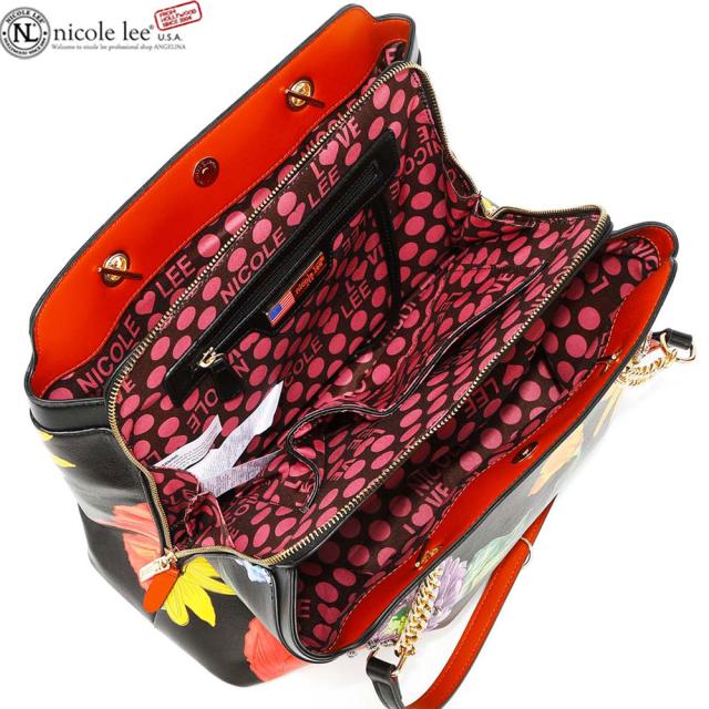 数量限定 NICOLE LEE ニコールリー BMV16511 BE MY VALENTINE レディース レトロモダンフラワー フローラル 花柄 ショルダーバッグ 春夏秋冬 ビーガンレザー ヴィーガン 人気 手帳 30代 40代 20代 SDGs サステナブル チェーンショルダー 宝石ビジュー