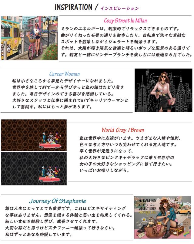 数量限定！NICOLE LEE ニコールリー CSM16205 COZY STREET IN MILAN