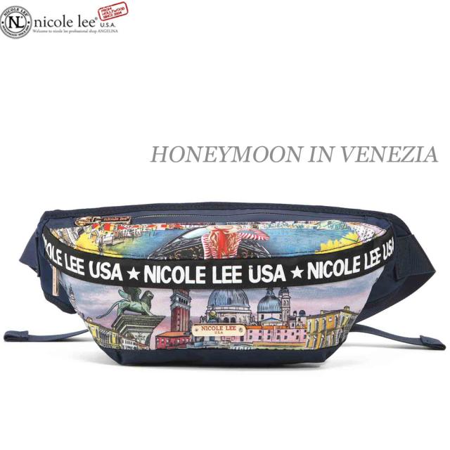 数量限定！NICOLE LEE ニコールリー FP16102 LIFE IN NEW YORK レディース ニューヨーク ガール クール デッサン ウエストポーチ ナイロンバッグ サコッシュ ビーガンレザー ヴィーガン 40代 春夏秋冬 黒 ニコルリー ボディバッグサステナブル　50代 60代 軽い 軽量の通販は