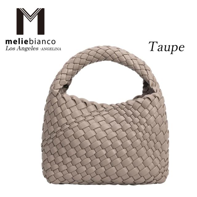 限定品 Melie Bianco メリービアンコ BC3304 Sylvie Taupe Recycled Vegan Top Handle Bag レディース メッシュ 編込 エレガント スクエア型　バッグ クラッチ ミニバッグ ハンドバッグ 高級　レザー ビーガン バック 30代 40代 20代 50代 クロワッサン　ボッテガ_9