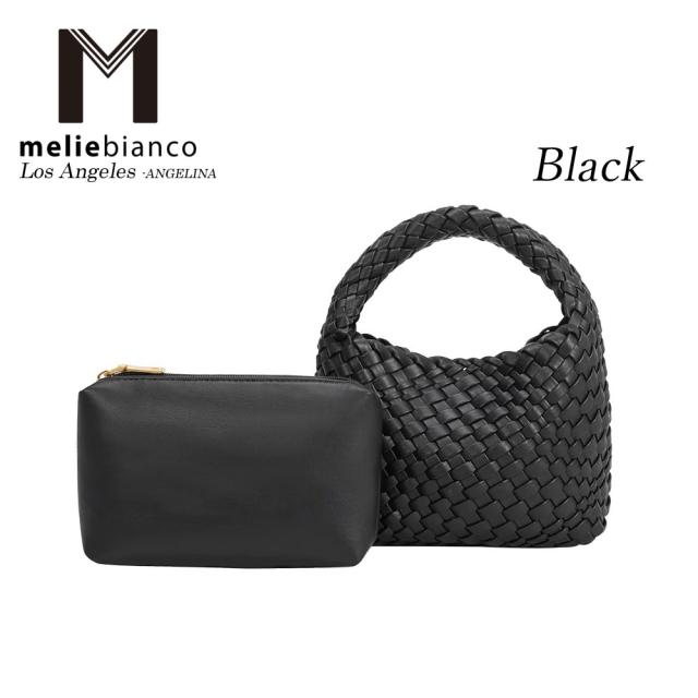 限定品 Melie Bianco メリービアンコ BC3304 Sylvie Taupe Recycled Vegan Top Handle Bag レディース メッシュ 編込 エレガント スクエア型　バッグ クラッチ ミニバッグ ハンドバッグ 高級　レザー ビーガン バック 30代 40代 20代 50代 クロワッサン　ボッテガ_12
