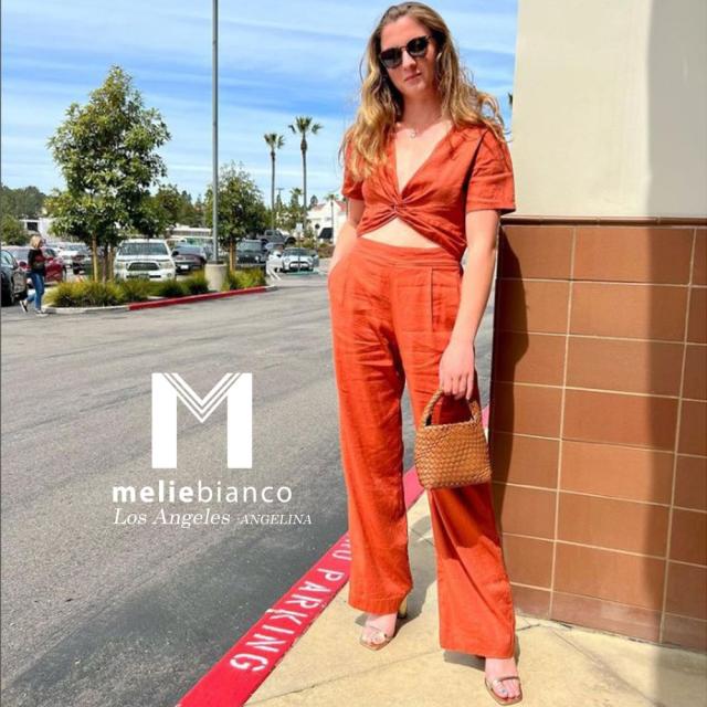 限定品 Melie Bianco メリービアンコ BC3304 Sylvie Taupe Recycled Vegan Top Handle Bag レディース メッシュ 編込 エレガント スクエア型　バッグ クラッチ ミニバッグ ハンドバッグ 高級　レザー ビーガン バック 30代 40代 20代 50代 クロワッサン　ボッテガ_3