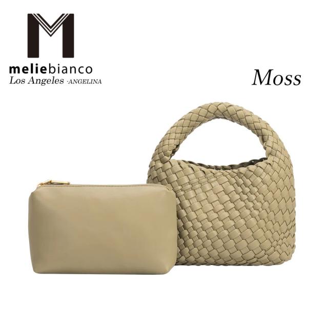 限定品 Melie Bianco メリービアンコ BC3304 Sylvie Taupe Recycled Vegan Top Handle Bag レディース メッシュ 編込 エレガント スクエア型　バッグ クラッチ ミニバッグ ハンドバッグ 高級　レザー ビーガン バック 30代 40代 20代 50代 クロワッサン　ボッテガ_6