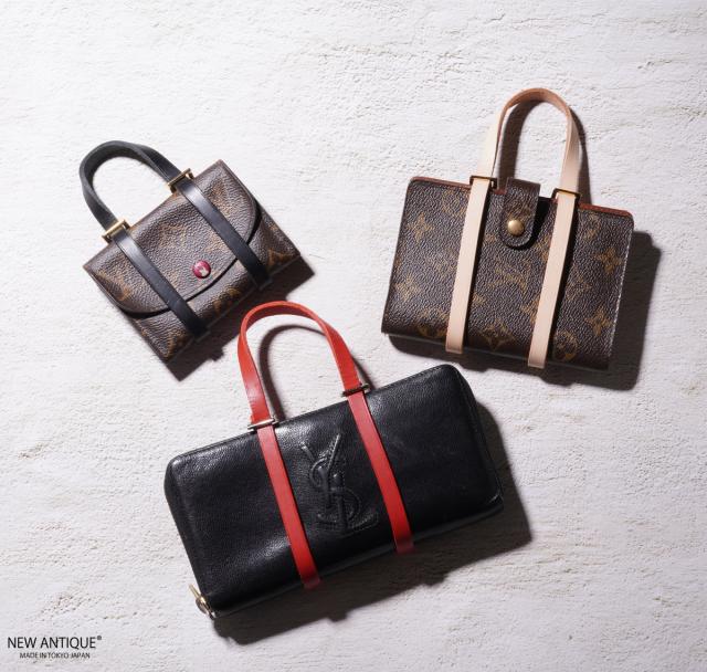 日本の革職人が開発　ブランドお財布をバッグに　特許出願中　お財布　ベルト　ハンドバッグ　ショルダー　お財布　ベルト　お財布ショルダー　２つ折り財布　３つ折り財布　長財布　ラウンドファスナー　さいふ　バッグ　ブランド　ヴィトン　グッチ　シャネル　プレゼント