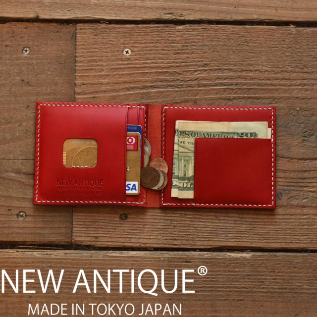 オーダーメイド 　メルセデス・ベンツポルシェBMWレザー二つ折り財布 ミニ スマート キャッシュレス 薄い 大きいNEW ANTIQUE ニューアンティークトーマスウェア社ハンドメイドカード本革日本製送料無料レクサスブッテーロブライドル911マセラティランボマネークリップカード_1