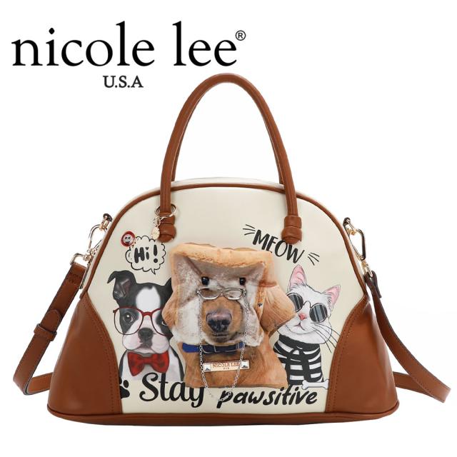 2024 新作 数量限定 NICOLE LEE ニコールリー BB17039 BIG BROTHER レディース ミニボストン ショルダー ハンドバッグ 可愛い 海外ブランド バック  ニコルリー 犬 猫 フレンチブルドッグ ドッグ キャット 柴犬 ふわふわクッションワッペン付き ぬいぐるみ わんちゃん 探偵 2024 新作 数量限定 NICOLE LEE ニコールリー BB17039 BIG BROTHER