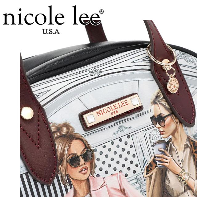 数量限定 NICOLE LEE ニコールリー SET17114A LADIES NIGHT OUT レディース  ドームバッグ ハンド バッグ　バック　鞄　かばん　ニコルリー 大きめ ボストン ビーガンレザー 30代 40代 20代 50代 60代 ワードローブ 旅行 2WAY ショルダー  公式 通勤通学_5