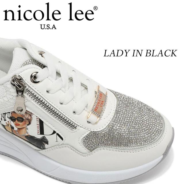 NICOLE LEE レディーススニーカー 厚底 ラインストーン☆美品☆