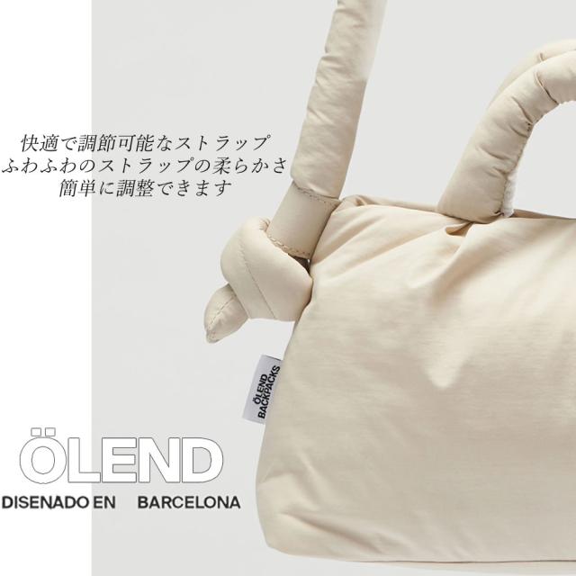 2026新入荷ブランド！保証付 返品OK Olend バルセロナ（オーレンド）MINIONA SOFT BAG ナイロン 2WAY ハンドバッグ ショルダー トート レディース instagram 人気 軽い 撥水 20代30代 40代 50代 プレゼント ユニセックス クッション 中綿 パデッドバッグ ダウン キルティング_16