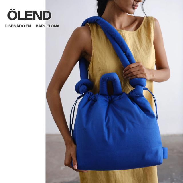 2026新入荷ブランド！保証付 返品OK Olend バルセロナ オーレンド ONA SOFT BAG コットン デニム 3WAY バッグ リュック ショルダー トート バックパック instagram 人気 軽い ナチュラル 大容量 20代30代40代 バービー ユニセックス クッション パデッドバッグ ストラップ_1
