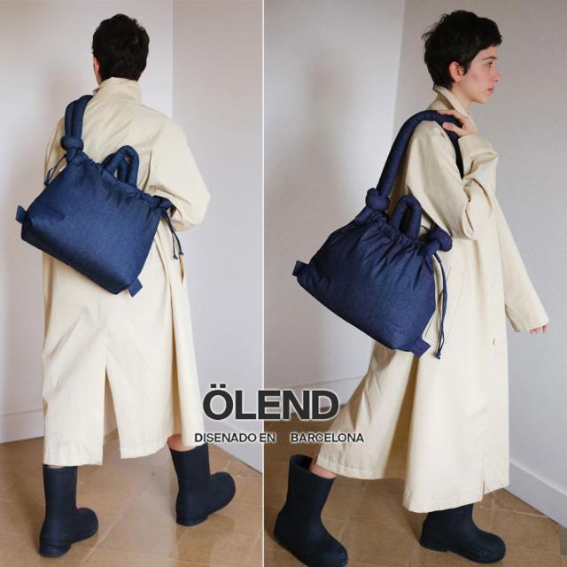 2026新入荷ブランド！保証付 返品OK Olend バルセロナ オーレンド ONA SOFT BAG コットン デニム 3WAY バッグ リュック ショルダー トート バックパック instagram 人気 軽い ナチュラル 大容量 20代30代40代 バービー ユニセックス クッション パデッドバッグ ストラップ_3