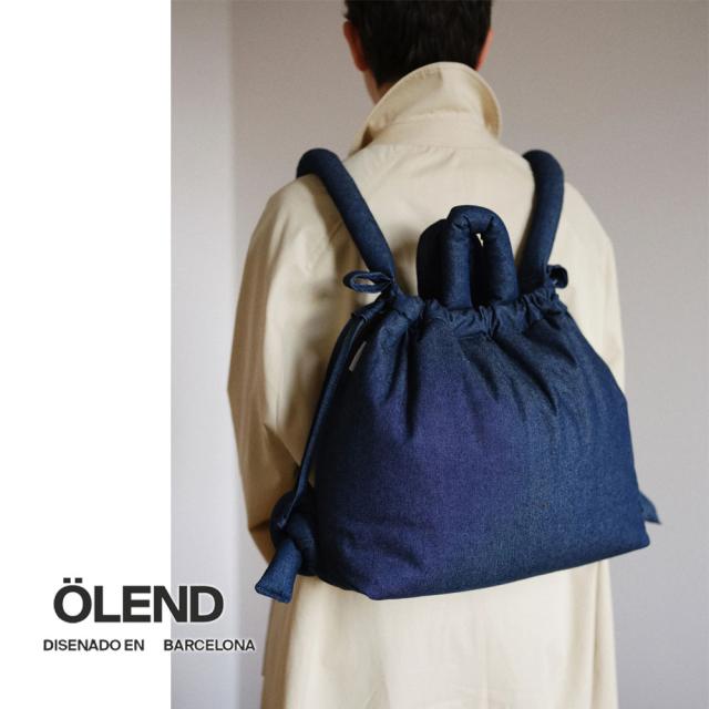2026新入荷ブランド！保証付 返品OK Olend バルセロナ オーレンド ONA SOFT BAG コットン デニム 3WAY バッグ リュック ショルダー トート バックパック instagram 人気 軽い ナチュラル 大容量 20代30代40代 バービー ユニセックス クッション パデッドバッグ ストラップ_4