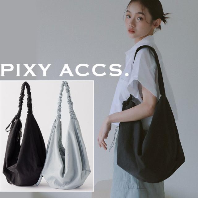 保証付 返品OK  日本正規代理店  2024 PIXY ACCS. ピクシーアックス  GH240002 レディース ナイロン 2WAY ショルダーバッグ メッセンジャーバッグ 大人カジュアル 通勤通学 人気 20代 30代 40代 50代 60代 台湾 Sway 任性尼龍大包 ナナメ掛け 肩掛け ドロスト くしゅくしゅ