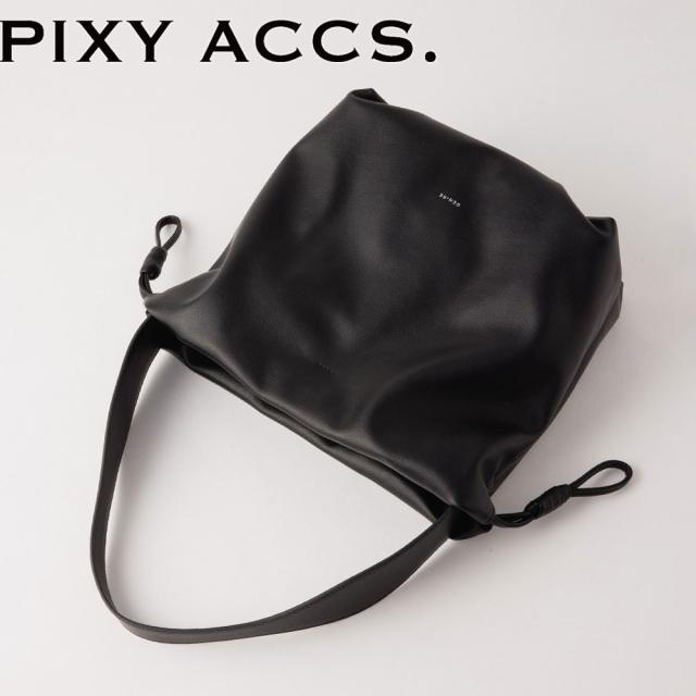 保証付 返品OK  日本正規代理店  2024 PIXY ACCS. ピクシーアックス  GR230010 レディース リッチ ロゴ 巾着 ドローコード ショルダーバッグ ハンドバッグ トートバッグ ビジネス エレガント 通勤通学 レザー 人気 20代 30代 40代 50代 60代 台湾 Lullaby 拉?小包 GRN-RE