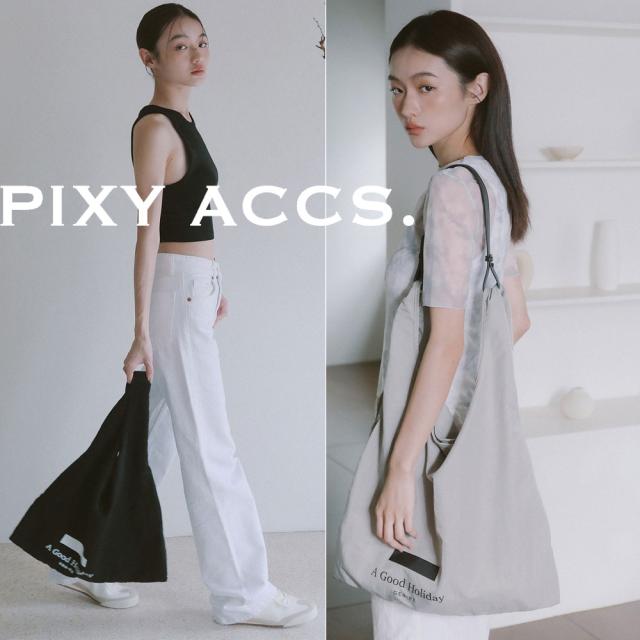 保証付 返品OK 日本正規代理店 PIXY ACCS. ピクシーアックス GR240004 レディース ナイロン 2WAY エコバッグ ショルダーバッグ ハンドバッグ 大人カジュアル 通勤通学 ビーガンレザー 人気 20代 30代 40代 50代 60代 台湾 Lithe 剪裁大包 GRN-RE Softer永續購物袋_2