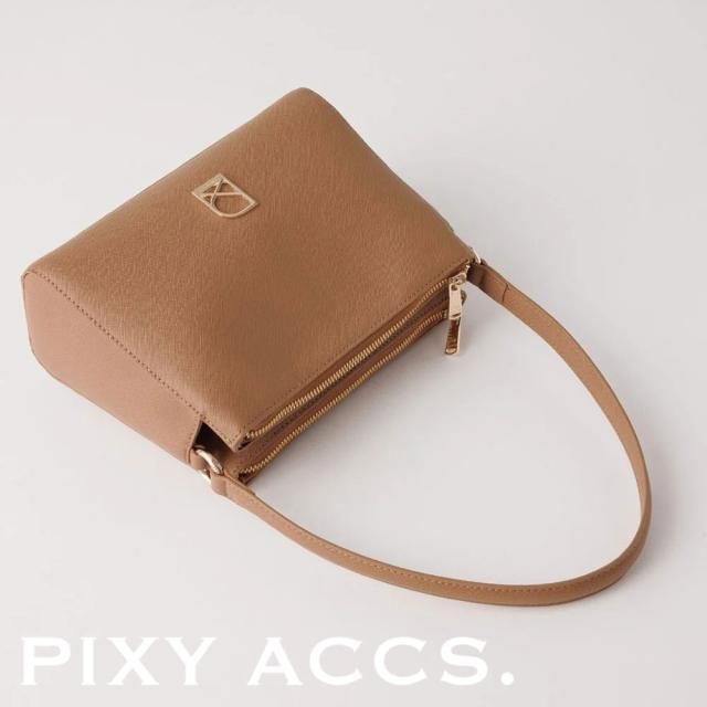保証付 返品OK 日本正規代理店  PIXY ACCS. ピクシーアックス PX220042 レディース エレガント リッチ ビーガンレザー 2way トートバッグ ポーチ バッグ ショルダー 仕切り 通勤通学 レザー 20代 30代 40代 50代 60代 台湾 窗外光景小側背包 大人シンプル ナナメ掛け_12