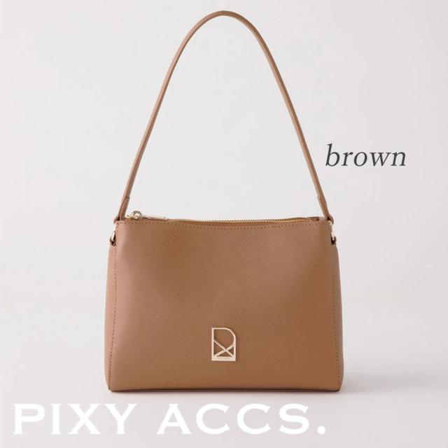 保証付 返品OK 日本正規代理店  PIXY ACCS. ピクシーアックス PX220042 レディース エレガント リッチ ビーガンレザー 2way トートバッグ ポーチ バッグ ショルダー 仕切り 通勤通学 レザー 20代 30代 40代 50代 60代 台湾 窗外光景小側背包 大人シンプル ナナメ掛け_10