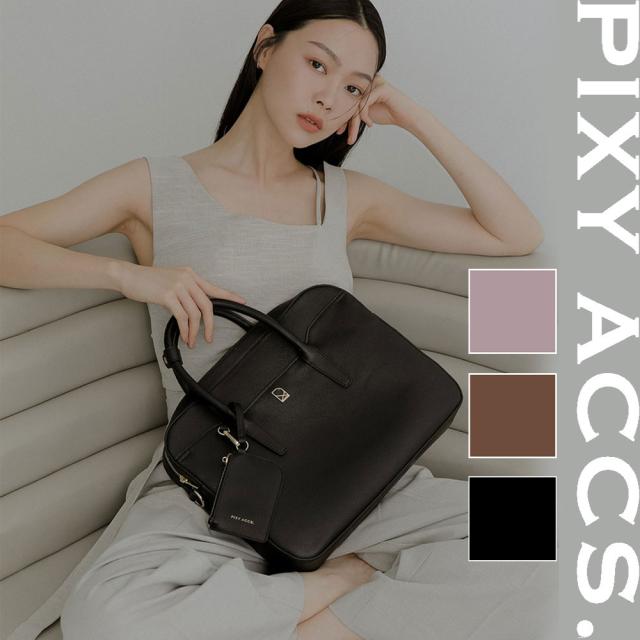 保証付 返品OK  日本正規代理店  2024 PIXY ACCS. ピクシーアックス  PX230007 レディース リッチ ビジネスバッグ 2way ハンドバッグ ショルダー 仕切り 通勤通学 レザー 20代 30代 40代 50代 60代 台湾 簡單維度13筆電包 ブリーフケース ナナメ掛 パソコンバッグ PCバッグ