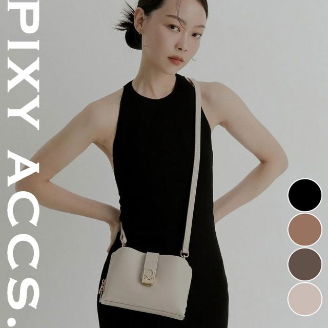 保証付 返品OK 日本正規代理店 2024 PIXY ACCS. ピクシーアックス PX24000992 レディース リッチ ロゴ ショルダーバッグ ハンドバッグ ミニバッグ ビジネス クール エレガント 通勤通学 人気 20代 30代 40代 50代 台湾 微光率性多夾層小包 人気ブランド ビーガンレザー
