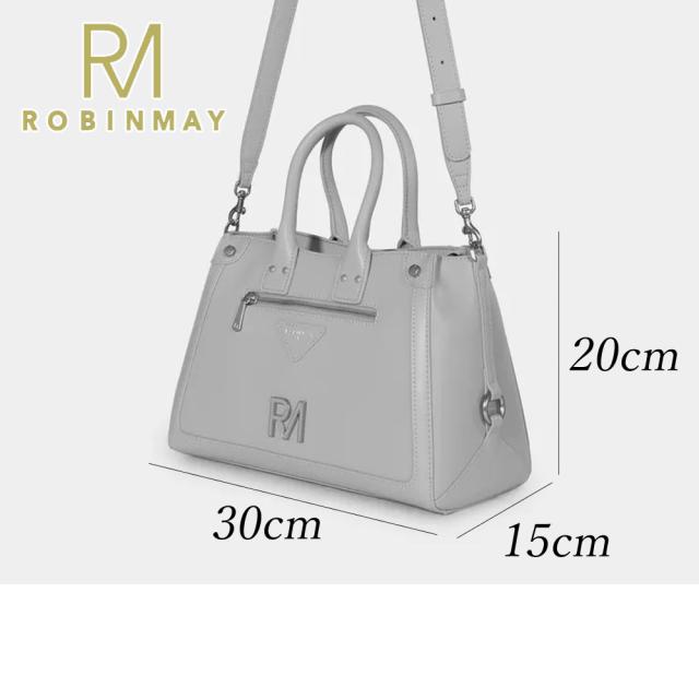 保証付 返品OK 正規品 ROBINMAY ロビンメイ B161 RM (Ｌ) レディース RMロゴ トートバッグ ハンドバッグ ポーチ付き 春夏秋冬 ビーガンレザー ヴィーガン 30代 40代 50代 60代 公式 バックル ロゴ 大きめサイズ ホワイトデー ギフト 台湾人気ブランド 狂想手提包_9