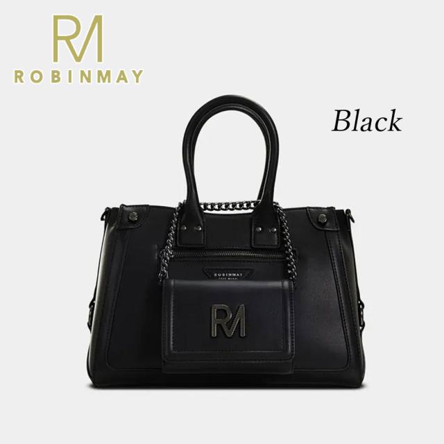 保証付 返品OK 正規品 ROBINMAY ロビンメイ B161 RM (Ｌ) レディース RMロゴ トートバッグ ハンドバッグ ポーチ付き 春夏秋冬 ビーガンレザー ヴィーガン 30代 40代 50代 60代 公式 バックル ロゴ 大きめサイズ ホワイトデー ギフト 台湾人気ブランド 狂想手提包_4