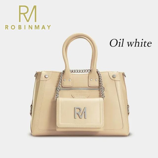 保証付 返品OK 正規品 ROBINMAY ロビンメイ B161 RM (Ｌ) レディース RMロゴ トートバッグ ハンドバッグ ポーチ付き 春夏秋冬 ビーガンレザー ヴィーガン 30代 40代 50代 60代 公式 バックル ロゴ 大きめサイズ ホワイトデー ギフト 台湾人気ブランド 狂想手提包_5