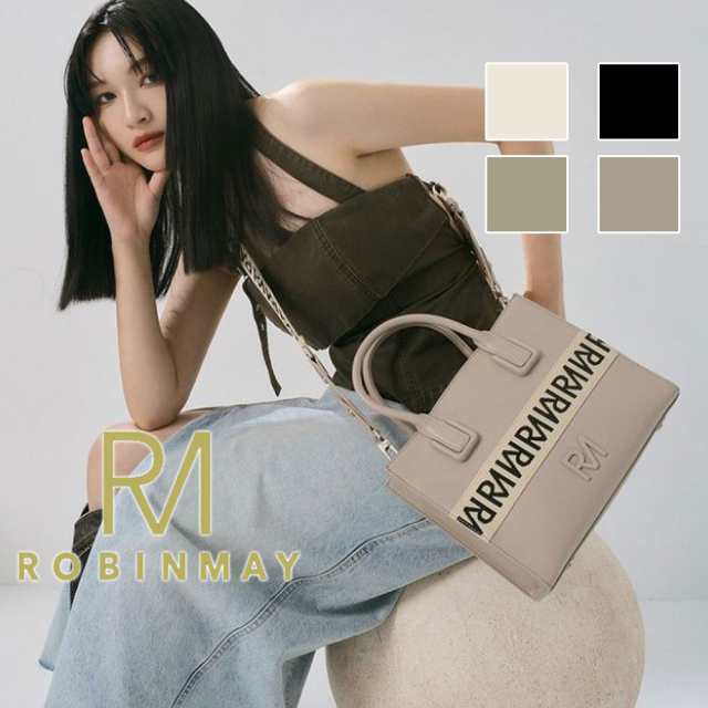 保証付 返品OK 正規品 2024 ROBINMAY　ロビンメイ B182 Del Luna Handbag レディース RMロゴ トートバッグ RMシグネチャー刺繍レザースト