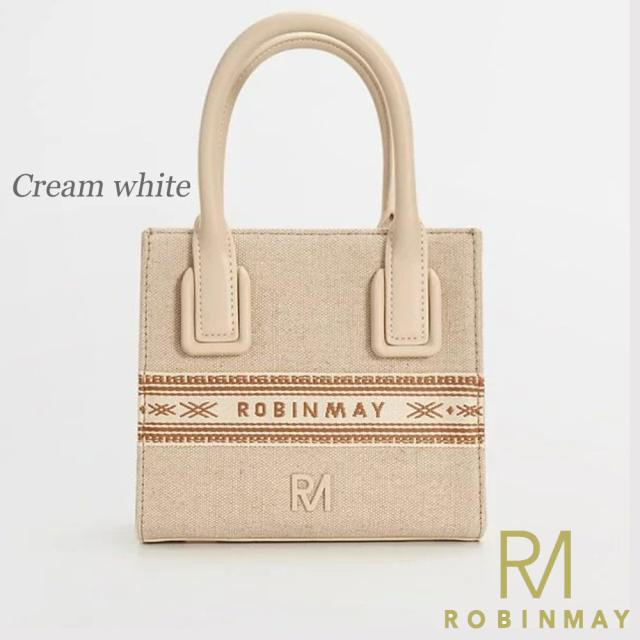 保証付 返品OK ROBINMAY ロビンメイ 正規代理店 B197 Laurel Goddess handbag M レディース RMロゴ リネンハンドバッグ 麻 キャンバス ショルダー 小さめ 春夏秋冬 ビーガンレザー ヴィーガン 人気 30代 40代 SDGs サステナブル 旅行 ジャガード刺繍 トレンド 公式_11