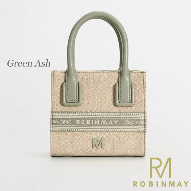 保証付 返品OK ROBINMAY ロビンメイ 正規代理店 B197 Laurel Goddess handbag M レディース RMロゴ リネンハンドバッグ 麻 キャンバス ショルダー 小さめ 春夏秋冬 ビーガンレザー ヴィーガン 人気 30代 40代 SDGs サステナブル 旅行 ジャガード刺繍 トレンド 公式_7