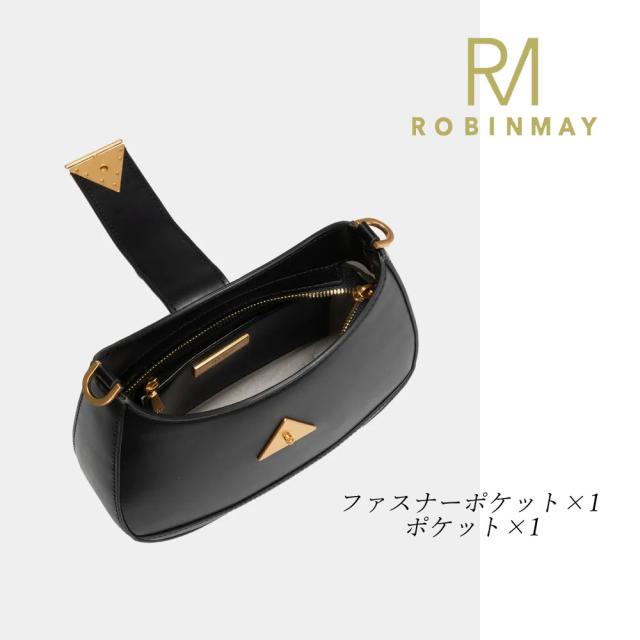 保証付 返品OK 正規品 ROBINMAY ロビンメイ B200 Land of Water Shoulder Bag レディース RMロゴ エレガントチェーンショルダーバッグ ナナメ掛け ハンドバッグ 春夏秋冬 ビーガンレザー ヴィーガン ミニバッグ シルバー 三角ロゴ 20代 30代 40代 50代 60代 公式_13