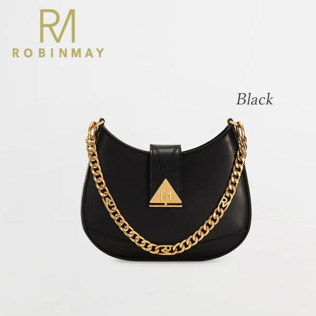 保証付 返品OK 正規品 ROBINMAY ロビンメイ B200 Land of Water Shoulder Bag レディース RMロゴ エレガントチェーンショルダーバッグ ナナメ掛け ハンドバッグ 春夏秋冬 ビーガンレザー ヴィーガン ミニバッグ シルバー 三角ロゴ 20代 30代 40代 50代 60代 公式_6