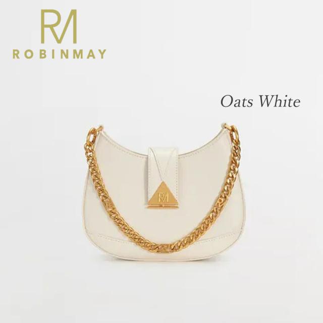 保証付 返品OK 正規品 ROBINMAY ロビンメイ B200 Land of Water Shoulder Bag レディース RMロゴ エレガントチェーンショルダーバッグ ナナメ掛け ハンドバッグ 春夏秋冬 ビーガンレザー ヴィーガン ミニバッグ シルバー 三角ロゴ 20代 30代 40代 50代 60代 公式_7