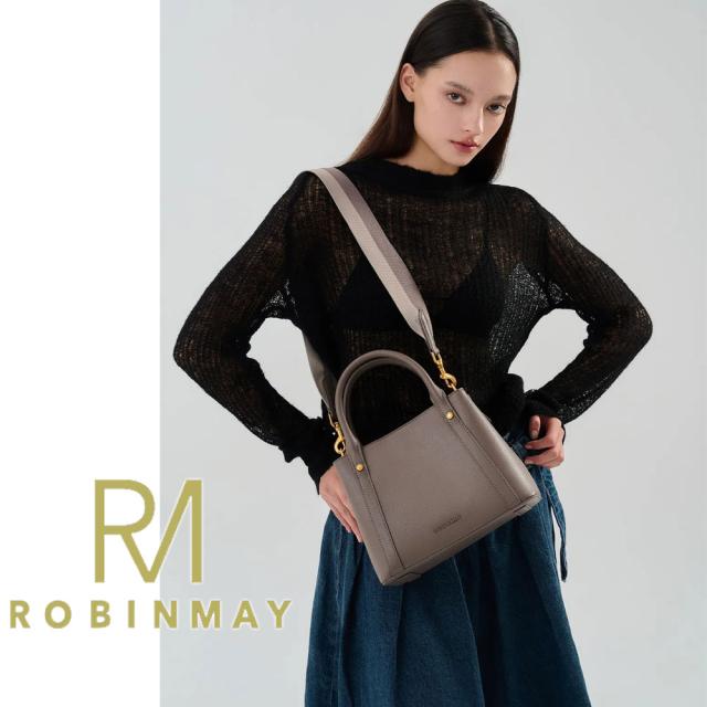 保証付 返品OK 正規品 ROBINMAY ロビンメイ B217 米?手提包 レディース RMロゴ スクエアハンドバッグ シンプル ショルダーバッグ バイカラーショルダー ミニボストン 春夏秋冬 ビーガンレザー ヴィーガン 人気 30代 40代 20代 台湾発 仕切り 2way バッグ 小さめ_3