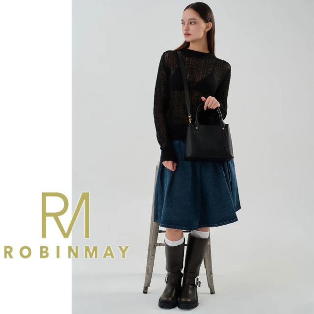 保証付 返品OK 正規品 ROBINMAY ロビンメイ B217 米?手提包 レディース RMロゴ スクエアハンドバッグ シンプル ショルダーバッグ バイカラーショルダー ミニボストン 春夏秋冬 ビーガンレザー ヴィーガン 人気 30代 40代 20代 台湾発 仕切り 2way バッグ 小さめ_5