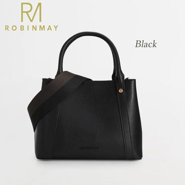 保証付 返品OK 正規品 ROBINMAY ロビンメイ B217 米?手提包 レディース RMロゴ スクエアハンドバッグ シンプル ショルダーバッグ バイカラーショルダー ミニボストン 春夏秋冬 ビーガンレザー ヴィーガン 人気 30代 40代 20代 台湾発 仕切り 2way バッグ 小さめ_7