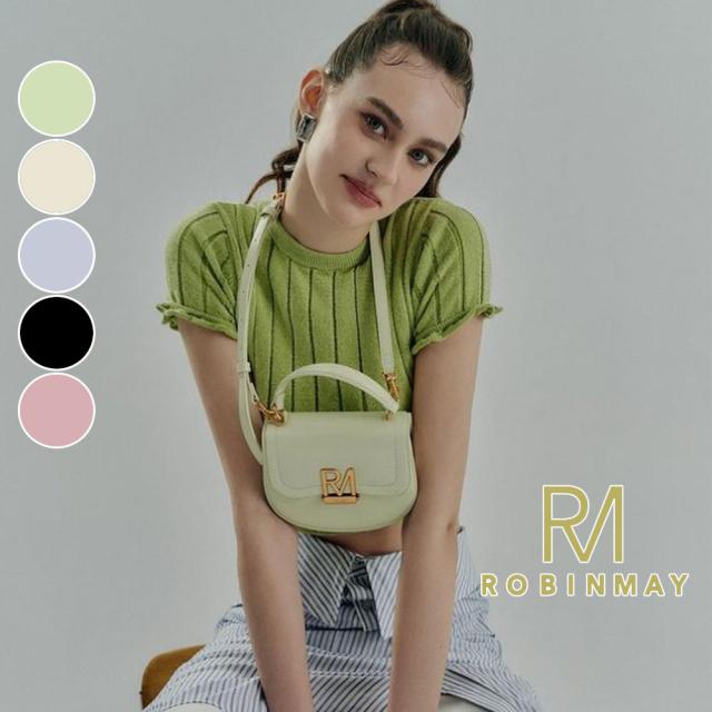 保証付 返品OK 正規品 2024 ROBINMAY　ロビンメイ B223 Elly半圓手提包 レディース RMロゴ レトロ ショルダー バッグ クラシカル 春夏秋冬レザー ヴィーガン サステナブル 大人可愛い 台湾発　20代 30代 40代 50代 60代 公式 ミニショルダー サドルバッグ 人気ブランド