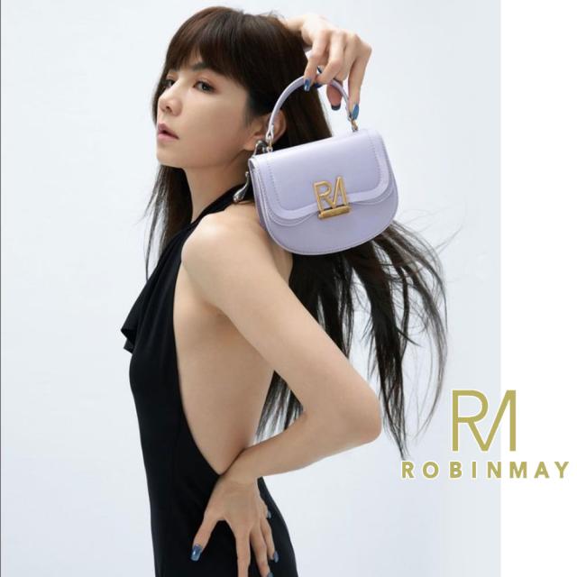 保証付 返品OK 正規品 ROBINMAY　ロビンメイ B223 Elly半圓手提包 レディース RMロゴ レトロ ショルダー バッグ クラシカル 春夏秋冬レザー ヴィーガン サステナブル 大人可愛い 台湾発　20代 30代 40代 50代 60代 公式 ミニショルダー サドルバッグ 人気ブランド_9