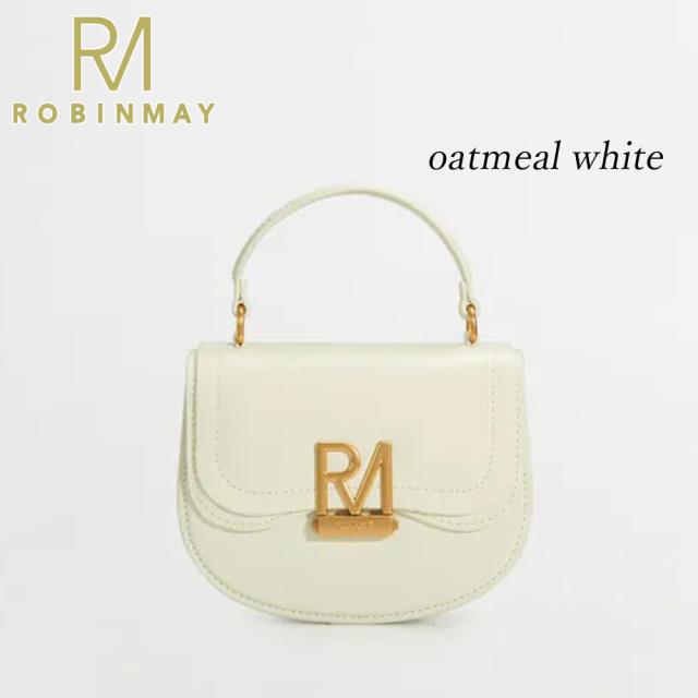 保証付 返品OK 正規品 ROBINMAY　ロビンメイ B223 Elly半圓手提包 レディース RMロゴ レトロ ショルダー バッグ クラシカル 春夏秋冬レザー ヴィーガン サステナブル 大人可愛い 台湾発　20代 30代 40代 50代 60代 公式 ミニショルダー サドルバッグ 人気ブランド_12