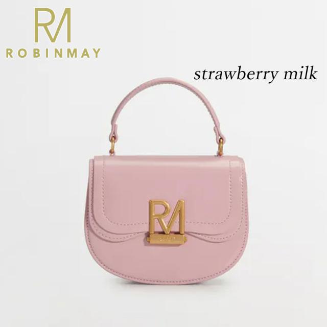 保証付 返品OK 正規品 ROBINMAY　ロビンメイ B223 Elly半圓手提包 レディース RMロゴ レトロ ショルダー バッグ クラシカル 春夏秋冬レザー ヴィーガン サステナブル 大人可愛い 台湾発　20代 30代 40代 50代 60代 公式 ミニショルダー サドルバッグ 人気ブランド_13