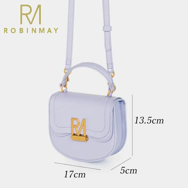 保証付 返品OK 正規品 ROBINMAY　ロビンメイ B223 Elly半圓手提包 レディース RMロゴ レトロ ショルダー バッグ クラシカル 春夏秋冬レザー ヴィーガン サステナブル 大人可愛い 台湾発　20代 30代 40代 50代 60代 公式 ミニショルダー サドルバッグ 人気ブランド_17