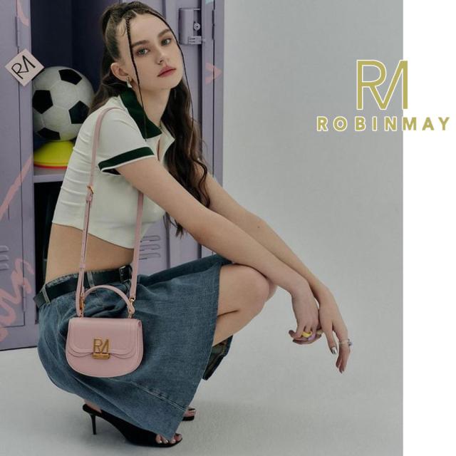 保証付 返品OK 正規品 ROBINMAY　ロビンメイ B223 Elly半圓手提包 レディース RMロゴ レトロ ショルダー バッグ クラシカル 春夏秋冬レザー ヴィーガン サステナブル 大人可愛い 台湾発　20代 30代 40代 50代 60代 公式 ミニショルダー サドルバッグ 人気ブランド_2