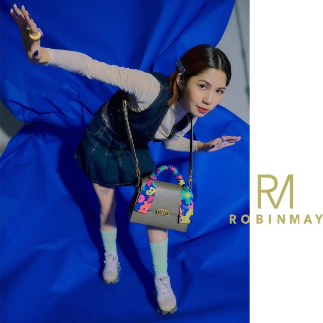 保証付 返品OK 正規品 ROBINMAY ロビンメイ B224 paint my mind 手提包 レディース RMロゴ レトロ ミニショルダーバッグ ハンドバッグ ショルダー 春夏秋冬 ビーガンレザー ヴィーガン 人気 30代 40代 20代 台湾発 手描き カラフル シルクスカーフ 2way バッグ_1