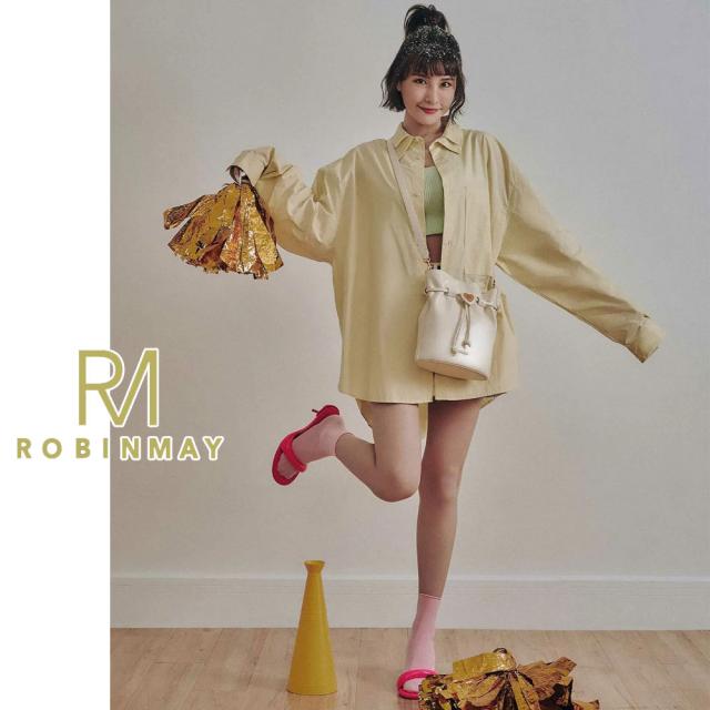 保証付 返品OK 正規品 ROBINMAY ロビンメイ B232 444 水桶肩背包 レディース 巾着 ショルダーバッグ ダブルストラップ 春夏秋冬 ビーガンレザー ヴィーガン 人気 30代 40代 20代 SDGs サステナブル RMラブメタルロゴ 台湾 小さめ エナメル 高級 通勤通学 ミニバッグ_4