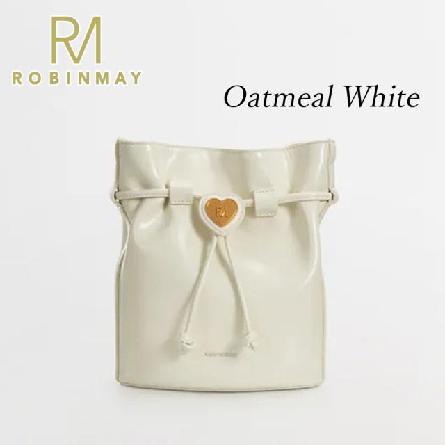 保証付 返品OK 正規品 ROBINMAY ロビンメイ B232 444 水桶肩背包 レディース 巾着 ショルダーバッグ ダブルストラップ 春夏秋冬 ビーガンレザー ヴィーガン 人気 30代 40代 20代 SDGs サステナブル RMラブメタルロゴ 台湾 小さめ エナメル 高級 通勤通学 ミニバッグ_7