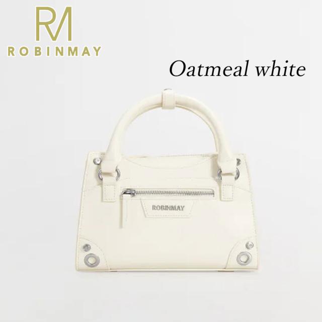 保証付 返品OK 正規品 ROBINMAY ロビンメイ B241 シンプル スタッズ クール 2WAYバッグ ミニボストン ハンドバッグ ショルダー 春夏秋冬 ビーガンレザー 通勤通学 人気 30代 40代 20代 SDGs サステナブル 台湾 鞄 ナナメ掛け スクエアバッグ ミニ 玩酷黒曜手提包_8